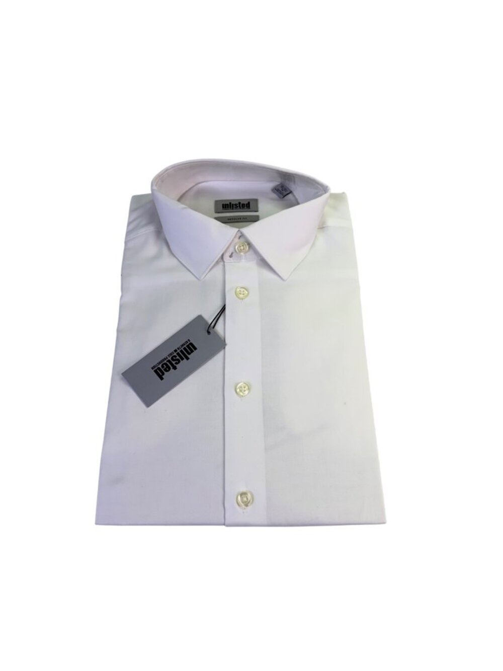 Unlisted Mens White Regular Fit Button-Down Longsleeve Shirt Sz 15.5" 32/33